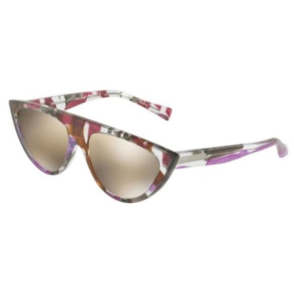 ALAIN MIKLI Miss J 002/6G Cat Eye Sunglasses in Grey Waves Violet - Picture 1 of 8